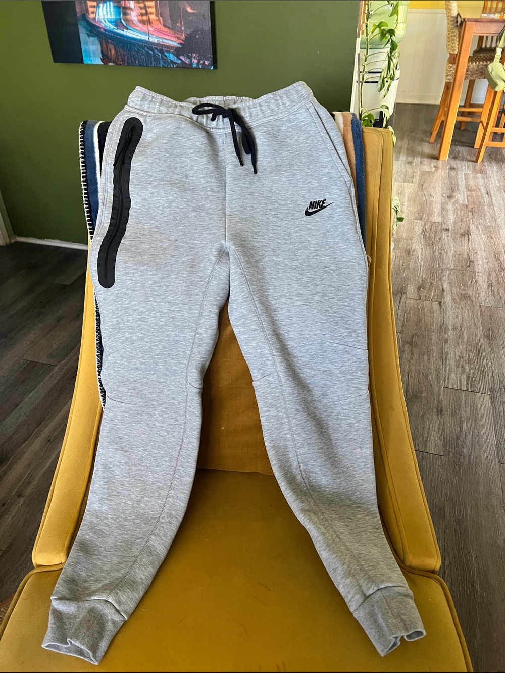 Nike Light Gray & Black Kids' Fleece Joggers